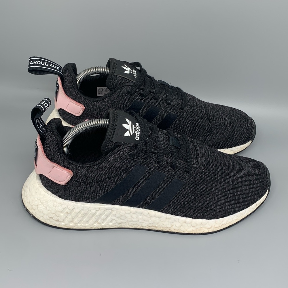 Adidas NMD R2 Pink Black‎ Running Shoes B96387 Women’s Sz 9.5